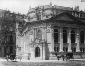 An early picture of the Bank of Montreal by famed Canadian photographer William Notman.
