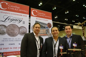 Brian Iseman, Steven Bromberg and Alfredo Cimino of Canadian Coin & Currency.
