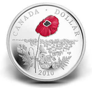 The Mint issued this poppy coin in 2010.