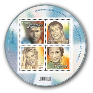 The series also featured Canadian music legends Joni Mitchell (SC #2221b), Anne Murray (SC #2221c) and Paul Anka (SC #2221d).