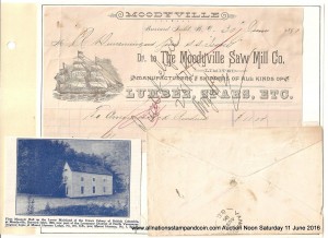 The cover was sent to Moodyville, North Vancouver, along with a bill for lumber. (Photo by All Nations Stamp and Coin)